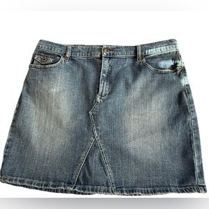 TINT Vintage 90s Medium Wash Denim Jean Mini Skirt Size 16